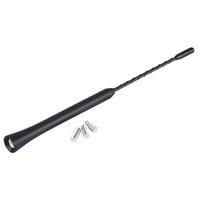Car Aerial Antenna,Universal 9 Inches Short Antenna Mast AM FM Radio Aerial with Screws
