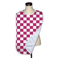 Check Collection Adult Bib - Covered with Care Assorted Prints Available! (Hot Pink Racing Check)