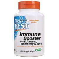 Doctor's Best Immune Booster with Echinacea, Elderberry & Zinc for Immune System Support, 120 Count