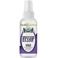 Organic Hyssop Spray – Water Infused with Hyssop Essential Oil – Certified USDA Organic - 2oz Bottle by Healing Solutions