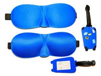 Sleeping mask, Eye Masks for Travel Around The Work, 2 Pack with 2 Travel Luggage Tags