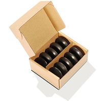 Master Massage 10 Piece Malteser Contour Shape Black Basalt Hot Stone Rock Massage Tool Pack