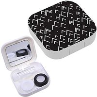 Portable Contact Lens Case Box Travel Kit Mirror + Bottle + Tweezers Container Holder [ Pattern Design ]