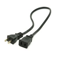 CY 50cm USA Outlet Saver Power Extension Cord Cable 2-Prong 2 Outlets for NEMA 1-15P to NEMA 1-15R