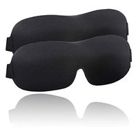NEUYILIT Eye Mask for Sleeping, Lightweight Breathable & Super Soft Eye Mask for Men Women, Light Blocking Eye Cover for Travel/Night's Sleeping/Shift Work/Meditation, 2 Pack Black/Black