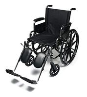 Everest & Jennings Traveler L4 Lightweight Wheelchair, Flip-Back Full Arms & Elevating Legrests, 20x16" Seat, Silvervein Color