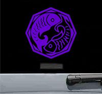 JS Artworks Zodiac Pisces Astrology Vinyl Decal Sticker (Purple)