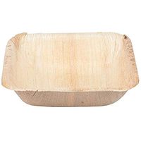 Eco-Gecko 4" SQUARE Palm Leaf bowl / 100 ct. case