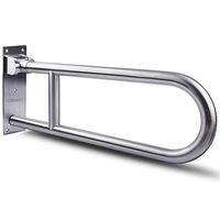 Toilet Grab Bar Handicap Rails Grab Bars Bathroom Support for Elderly Bariatric Disabled Stainless Steel Commode Safety Hand Railing Guard Frame Shower Assist Aid Handrails Hand Grips Silver - 60CM