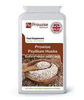Psyllium Husks 750mg x 90 Capsules - Natural Dietary Fibre for Colon Cleansing & Bowel Health - UK Manufactured to GMP Guaranteed Quality - Suitable for Vegetarians & Vegans by Prowise Healthcare