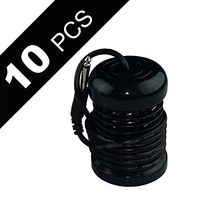 QiQibaby Ion Foot Bath Arrays Accessory for Ionic Detox Foot Spa Machine System Round Standard Stainless Steel Coils, Pack of 10 Black Round fit for Most of Foot Detox Spa