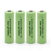 QBLPOWER Solar Light Rechargable Batteries Cell for Garden/Lawn/Sidewalk Lamp 1.2V AA Ni-CD 600mAh 2A (4PCS AA800mAh)