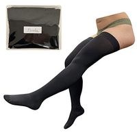 Presadee Thigh Closed Toe 20-30 mmHg Firm Compression Leg Circulation Stocking (Black, 2X-Large)