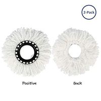 2 PCS Spin Mop Head Refill, Echeer EasyWring Mop Head Replacement for Round Shape Universal Size Spin Mop Handle, 360 Degree. Perfect Home, Commercial Clean