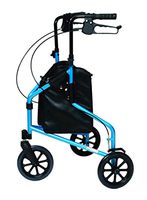 Lumex 3-Wheel Cruiser, Lightweight and Compact Folding Walker, Bondi Blue, 609201B