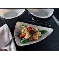 EMI Yoshi 10" Triangle Dinner Plates, White, EMITRP10W, Sold as 10/Pack