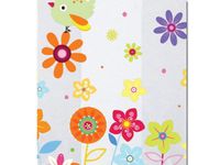 Pack Of 100, Sweet Tweet Cello Bags W/Colorful Flowers Little Birds 1.2 Mil 3.5 X 2 X 7.5" Capacity 1-1/2 Cups Made In USA For Feminine, Birthday, Baby Get Well & Easter