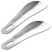 Shoe Horn Riccioofy Travel Shoe Horn Shoe Helper Metal Shoe Horn for Men Women Kids 2pcs (4'')