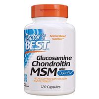 Doctor's Best Glucosamine Chondroitin Msm with OptiMSM Capsules, Supports Healthy Joint Structure, Function & Comfort, Non-GMO, Gluten Free, Soy Free, 120 Count (Pack of 1)