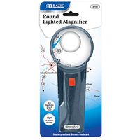 Bazic Round 3x Lighted Magnifier Magnifying Glass 2 1/2"
