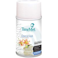 TimeMist 9000 Shot Metered Air Fresheners, Clean N' Fresh, 7.5Oz Aerosol, 4/Carton