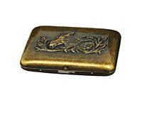 Lcxligang Pure Copper Metal Cigarette Case Holder Holds 20 Cigarettes