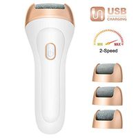 Electronic Foot File Callus Remover, Pedicure Foot File Callus Remover Foot Scrubber Foot File Rechargeable Electronic Foot Files Clean Tools Feet Care,Gold