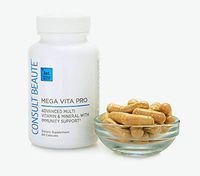 Consult Beaute Mega Vita Pro Advanced Multi Vitamin & Mineral with Immunity Support Choice of Supply 60 Caps 30 Day