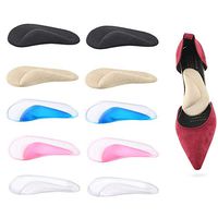 Nutteri 5 Pairs Arch Support,Soft Gel Insole Pads,High Heel Inserts Reusable Arch Cushions Best for Plantar Fasciitis and Flat Feet,Arch Pain Relief, for Men and Women (Multicolor)