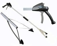 ArcMate EZ Reacher PRO Outdoor Suction Cup Reacher with Locking Grip and Handle, Collapsible with Slip Joint, Indoor Commercial & Outdoor Use, 4.5" Wide Jaw, 8lb. Capacity, Black, 40" (40PC-DC-1-FBA)