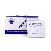 Supernice 200 Counts Alcohol Formula Wipes Pads Disposable Alcohol Prep Wipes Individual Package Portable Nail Cleanser Cloth for Nail Art Cell Phone Dinnerware