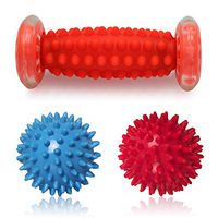 URONNFIT Foot Massager Roller Plantar Fasciitis - Spiky Massage Ball for Feed, Stress Relief, Heel Foot Arch Pain, Deep Tissue, Body Back Massage