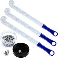 3 Pieces Wine Decanter Cleaning Brush Flexible Bottle Scourer and 400 Pieces Stainless Steel Decanter Cleaning Beads Household Cleaning Tools for Wine Decanters Goblets Glasses Cups