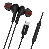 USB C Headphones,in-Ear Noise Cancelling Earbuds Stereo Bass Gym Sports Headset with Microphone Compatible Google Pixel 2/3/XL Huawei Mate10/P20/Pro Essential Ph-1 Type C Devices ...