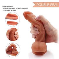 Silicone Waterproof Women Pleasure Toy Realistic Massager Adult Toys, 8.26 Inch Personal Wand Massager Large Size with Suction Cup