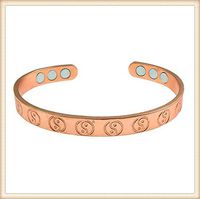 Copper Bracelet with Yin Yang Design and 6 Magnets, Cures Joint Pain, Great Natural Remedy Relief, Aid for Men or Women. Severe Arthritis Pain Relief Healing Therapy Bangle by Kenza