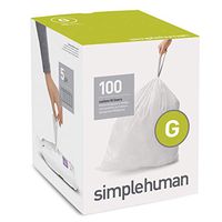 simplehuman Code G Custom Fit Drawstring Trash Bags, 30 Liter / 8 Gallon, 100-Count Box