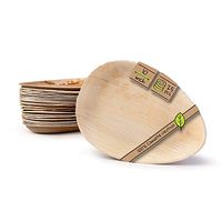 Naturally Chic Compostable Biodegradable Disposable Plates - Palm Leaf 10” Oval Small Dinnerware Set - Eco Friendly Alternative - Party, Wedding, Event Plates (25 Pack)