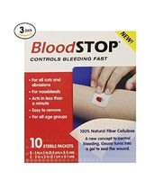 LifeScience PLUS, Inc. Bloodstop Hemostatic Gauze Controls Bleeding Fast;10 Count (3 Pack (10 Count))