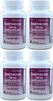 Simethicone 180 mg 720 Softgels Anti-Gas Generic for Phazyme Ultra Strength Fast Relief of Stomach Gas and Bloating 180 Gelcaps per Bottle Pack of 4 Total 720 Gelcaps