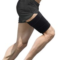 Adjustable Thigh Support, Hamstring Support Compression Brace Wrap with Anti-Slip Straps Prevent Thigh Strains, Stabilize Muscles and Promote Recovery, Fits Men and Women