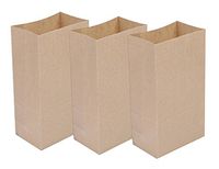 Ocharzy Kraft Bags, 50 Pcs (12.6x7x4.3 inches, Brown)
