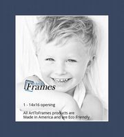 14x16 Deep Blue / Midnight Blue Custom Mat for Picture Frame with 10x12 opening size (Mat Only, Frame NOT Included)