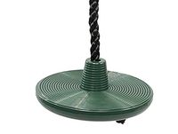 Squirrel Products Heavy Duty Plastic Tree Swing - Disc Rope Swing with Leg Protectors - Additions & Replacements - Outdoor Play Equipment - Green