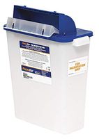 Sharps Container, 3 Gal, Hinged Lid, PK5