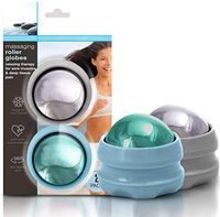 Foot Massage Roller Ball Set of 2 - Hand Massager with Rolling Massage Balls for Back and Shoulder as Muscle Ball Rollers for Therapy Tools Pre and Post Workout - Save Your Hands from Getting Tired