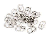 uxcell 20 Pcs Rectangular Metallic Single Prong Pin Shoes Buckles