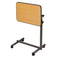 JOEPET Height Adjustable Overbed Table, Medical Bedside Table for Food Tray, Portable Desk with Castor Wheels for Home, Hospital, Laptop, Reading