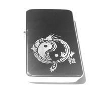 Vector KGM Thunderbird Custom Lighter - Dragon YIN Yang Tattoo Chinese Character Oriental Logo High Polish Chrome Rare!