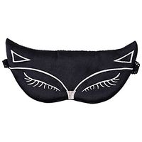 ACTLATI Soft Sleeping Eye Patch Sleep Aid Cover Cute Cartoon Eye Mask Anime Fox Breathable Blindfold, Black, One Size